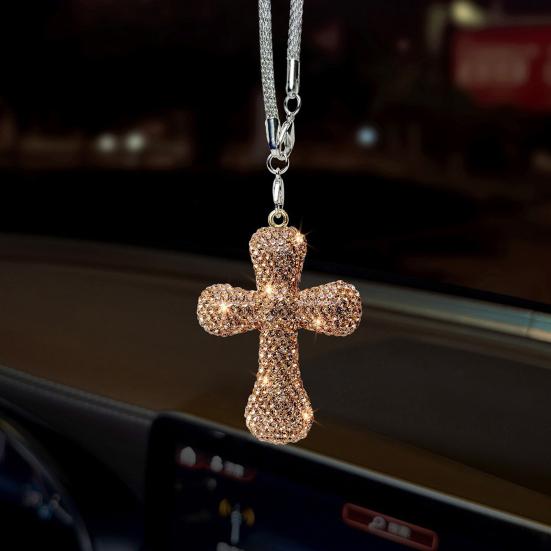Rhinestone Car Hanging Ornament Bling Pendant for Rearview Mirror Sparkling Decoration for Bag