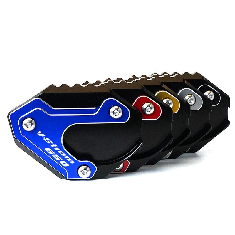 Motorcycle Accessories Aluminum Black Side Kickstand Stand Extension Enlarger For Suzuki DL650 V Strom Vstrom 650 XT