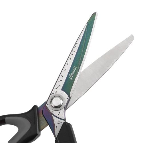 LIVINGO Heavy-Duty Scissors ? Professional-grade Sharp Blades for Cutting, Office Use, DIY, and Gardening. Multicolored Titanium Coating for Rust Resi