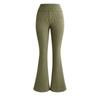 High Waist Ribbed Flared Leggings for Women Slim Fit Stretchy Bootcut Pants with Tummy Control and Butt Lifting Design for Yoga Fitness