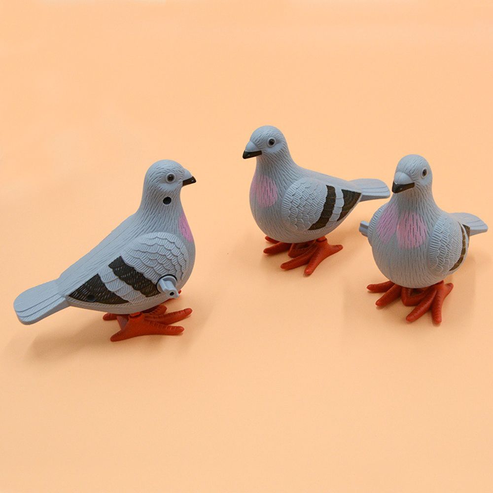 Pigeon Pigeon Model Pigeon Clockwork Toys Artificial Feather Figurine Animal Model Wind Up Toys