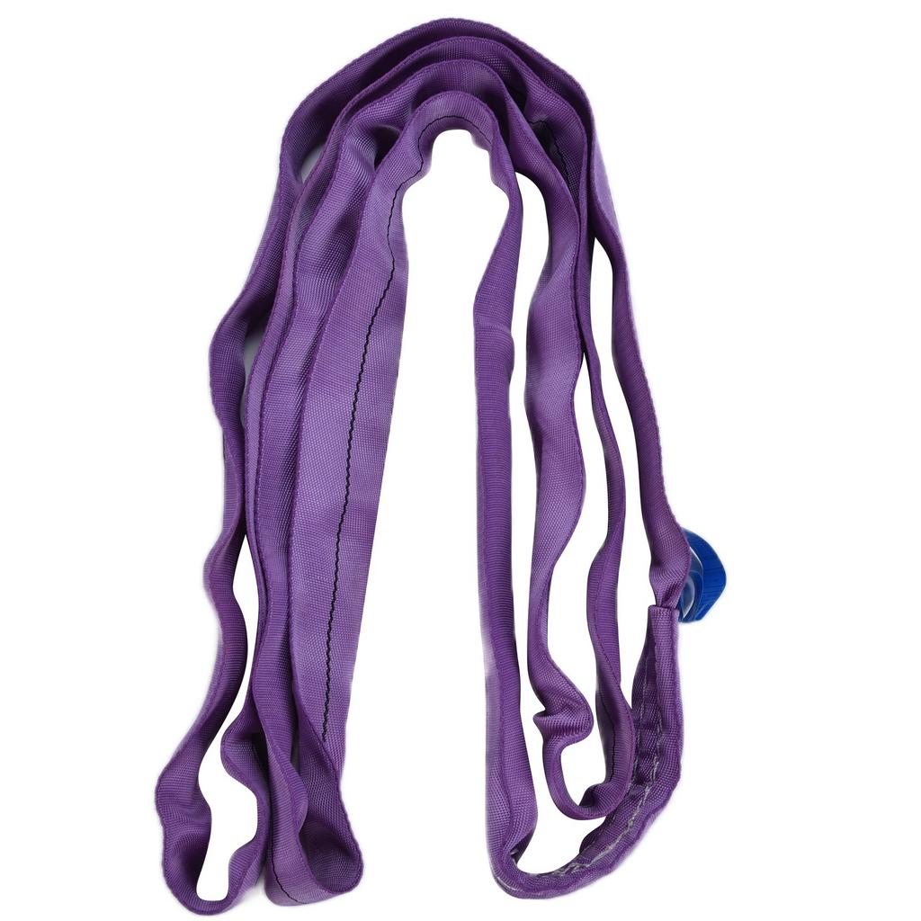 PES Lift Slings Crane Round Sling 55mm Wide 1T Load Smooth Lightweight Flexible for Construction Works for Machinery Equipment