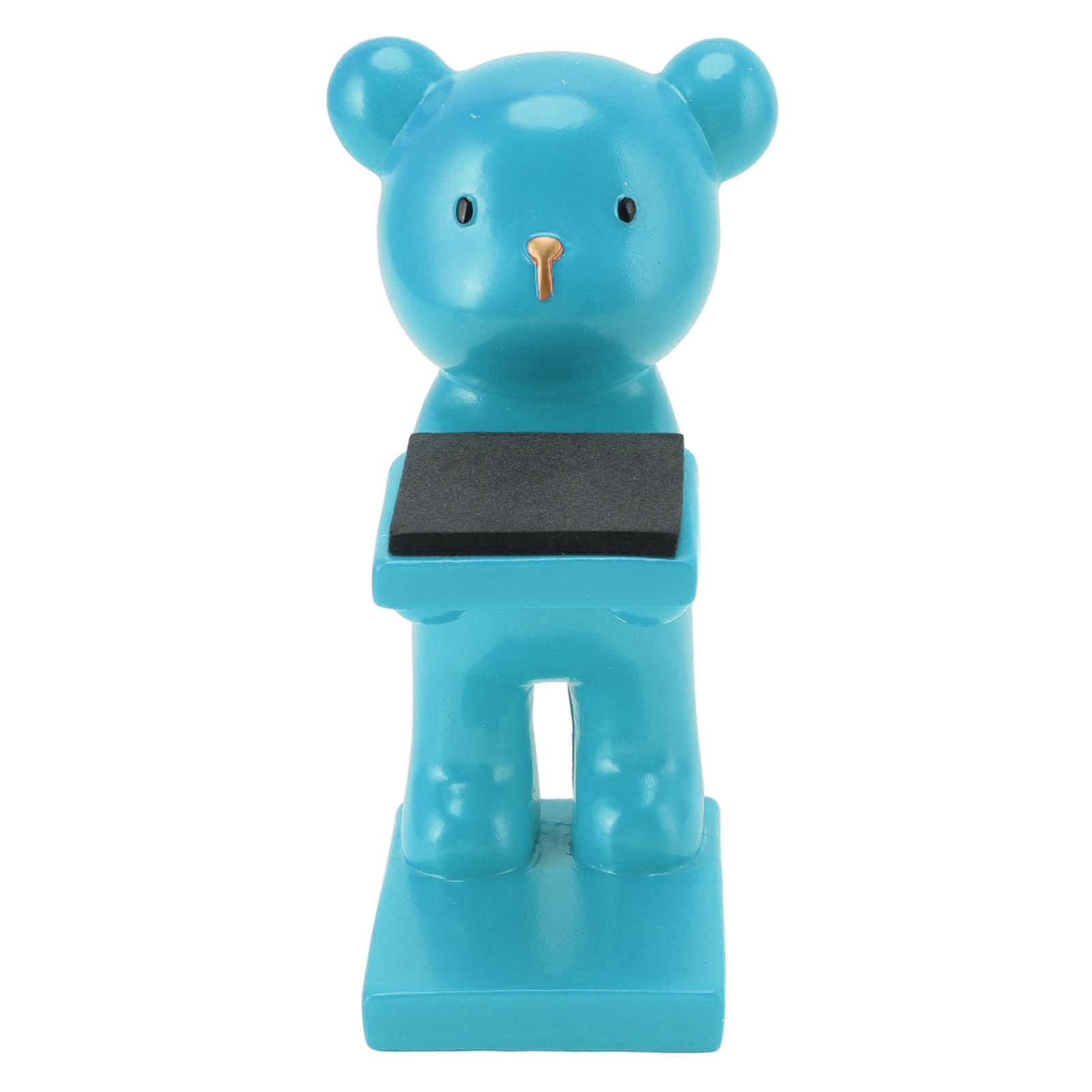 

Bear Watch Stand Handcrafted Three Dimensional Modern Style Resin Watch Display Stand for Home Office Blue