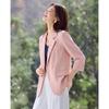 TERRE BLEUE Women's Lightweight 3/4 Sleeve Blazer