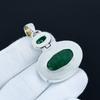 Antique Emerald Gemstone Pendant, 925 Sterling Silver Jewelry, Silver Pendant, Everyday Wear Jewelry, Necklace Pendant For Birthday Gifts