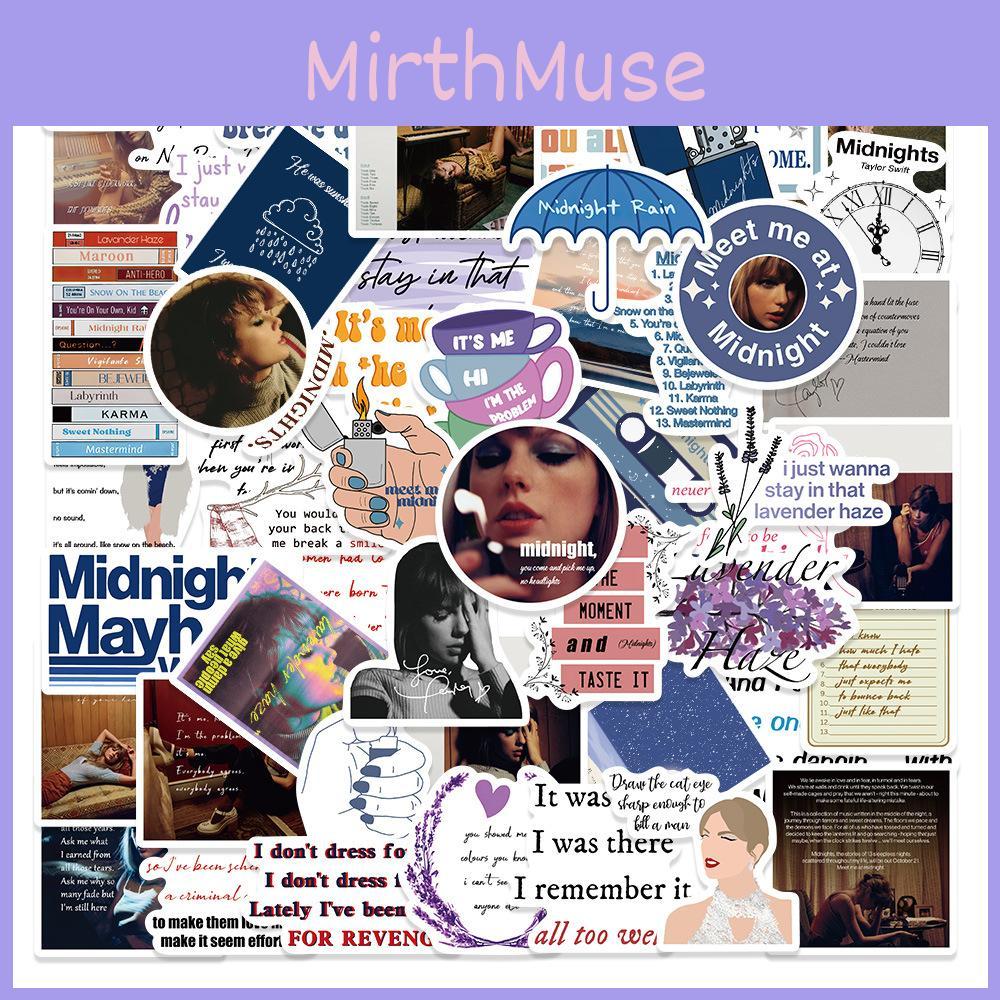 50ks Midnight Pop Queen Taylor Swift Nové album Midnights Samolepky Severský styl