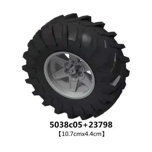 MOC High-Tech Tire Wheel Hub DIY Bricks Car Truck 44309 70695 15413 Construction Building Blocks Compatible Motorcycle Race Toys
