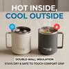 Double-Layer Insulated Coffee Mug Portable 304 Stainless Steel Drinking Cup Durable Sealed Coffee Cup Tumbler For Students Adult