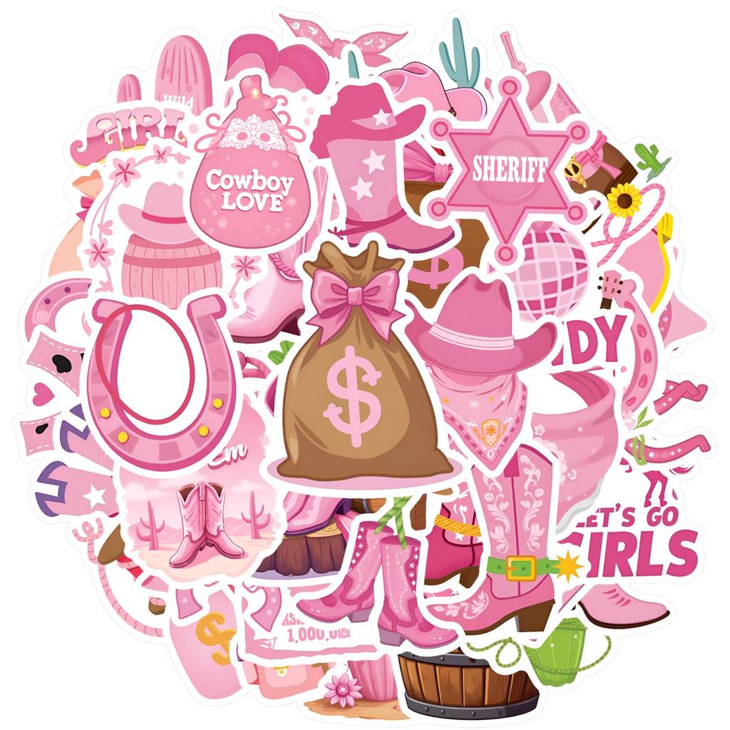 35pcs-50pcs Retro Cowgirl Stickers Cute Rodeo Graffiti Decals DIY Stickers For DIY Phone Laptop Scrapbook Bike DIY Phone Guitar