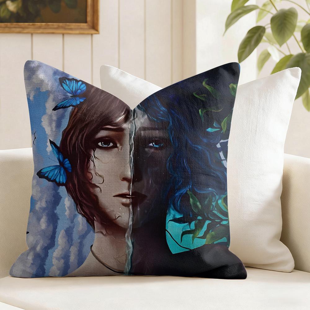LLife is SStrange Game Cushion Cover Summer Linen Pillow Case Organic Fabric Cushion Cover DoubleSided Print Sofa Home Decor
