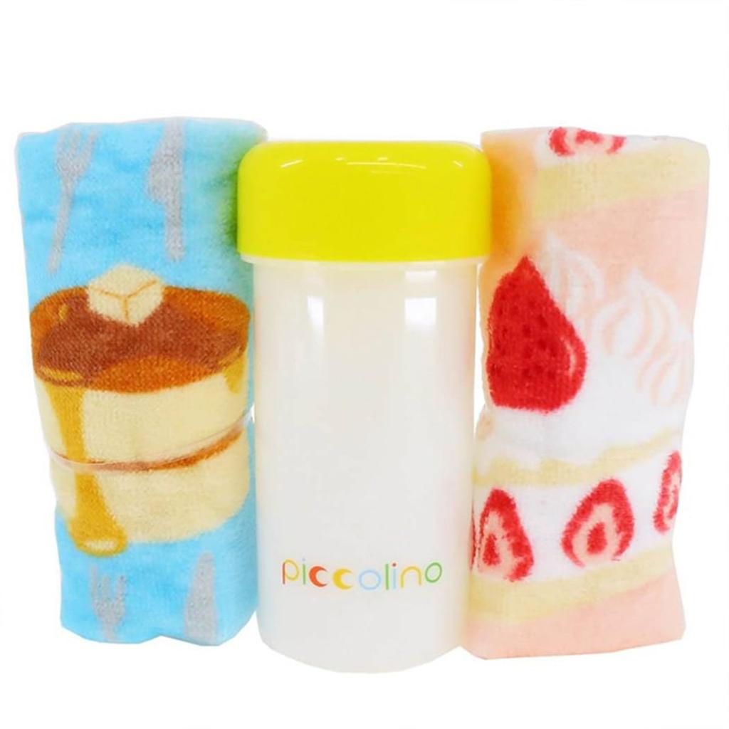 Marushin Piccolino Hand Towels and Handkerchiefs Set with My Perfect for and Elementary Perfect for Girls (2-Piece Case) - Snacks, Preschool,