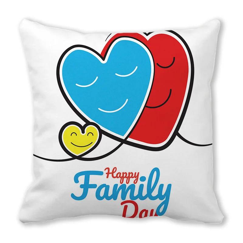 Love pattern cushion cover Happy Mother's Day Pillow Case Home Decorative Pillowcases Love Letter Throw Pillow cover 45x45cm