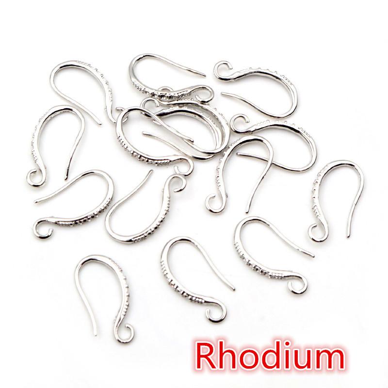 20pcs 19x10mm Rhodium Silver Gold Plated Earring Findings Earrings Clasps Hooks Fittings DIY Jewelry Making Accessories Earwire
