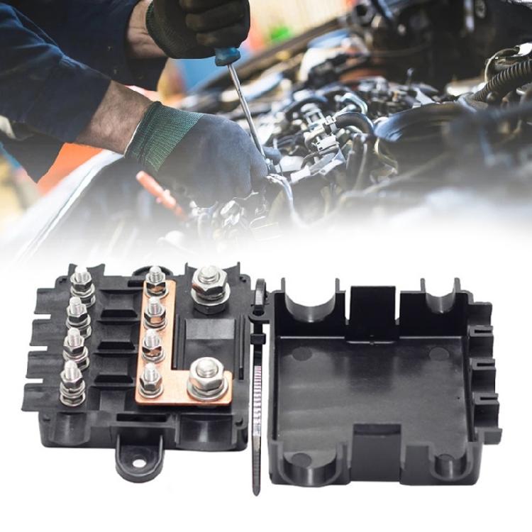 Fuses Holder Power Distribution Busbar Easy Installation Fuses Box for Car Boat 5 Ways Connection