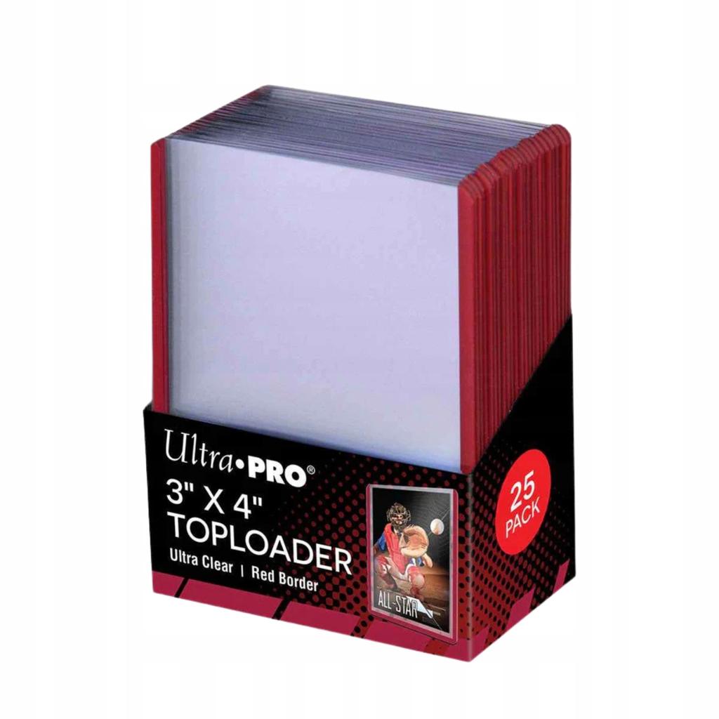 Ultra Pro 25 Toploader Pack: 25 Premium Red Border Toploader