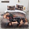 Unicorn Beding Set 3D Print White Horse Soft Duvet Cover Set Pink Background King Quen Ful Twin Sized Dimensions For Children Kids Ten Warm Comforter