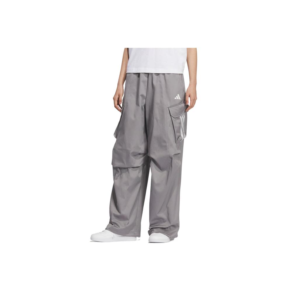 Adidas Woven Parachute Comfortable Loose Versatile Workwear Style Sports Casual Pants Women Pants KF2663