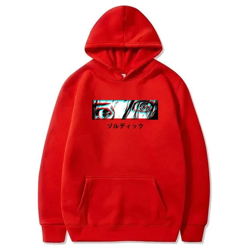 Sad Anime Girl Eyes Hoodie Autumn Winter Women Casual Harajuku Fashion Streetwear O-Neck Long Sleeve Sweatshirts Fleece Pullover