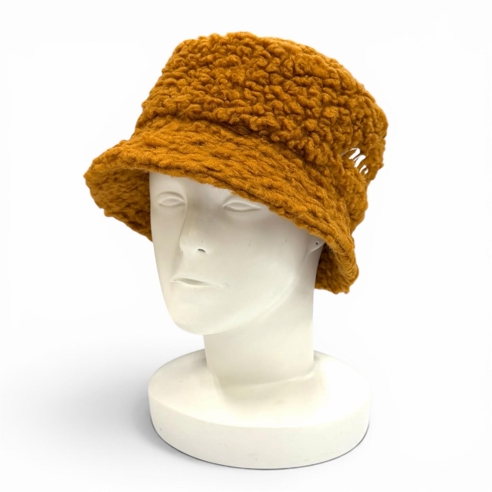 Pristine MARNI hat Teddy Bucket Hat Brown acrylic mens L CLZC0110S0UTA 117 Used