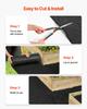 Rubber Mulch Mat Roll, 2 Rolls 244 x 61 cm Recycled Rubber Mulch Mat, 0.5 Thick Cuttable, Reduced Weed Growth, Natural-Looking Weed Barrier Mat,