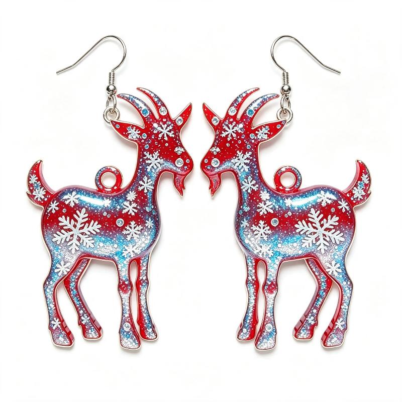 Cartoon Sheep Earrings 1 Pair 2D Flat Acrylic Animal Jewelry Hypoallergenic for Animal Lovers Party Wear Perfect Gift