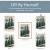VONTP Green Forest Mountain Wall Art Decor, Nature Woodland Landscape Retro Prints Poster Wall Decor Decorations for Farmhouse Bedroom Bathroom Cabin