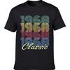 Novelty Born In 1968 Vintage T Shirts Graphic Cotton Streetwear Short Sleeve Birthday Gifts Summer Style T-shirt Mens Clothing