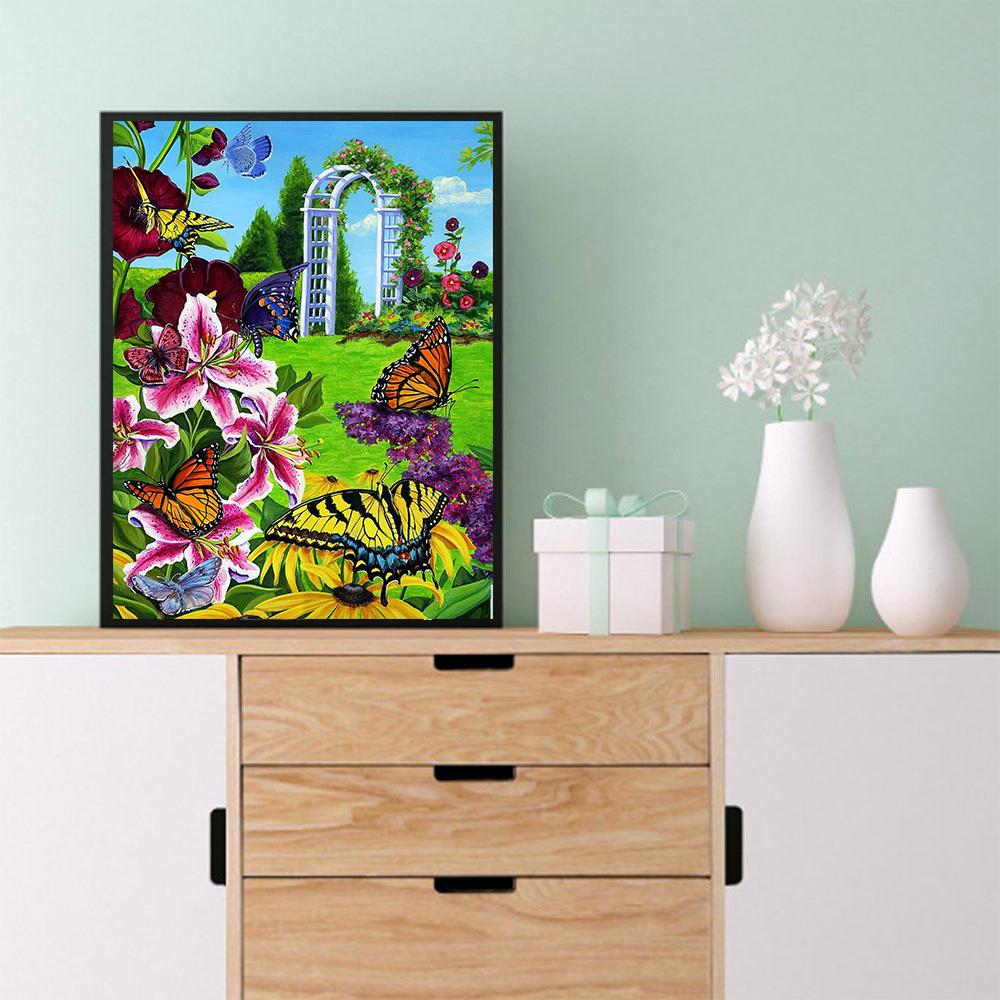 

DIY Алмазная картина Бабочка Набор для вышивки крестом Мозаика Искусство Алмазная картина Полный круг/Квадратный алмаз Украшение дома