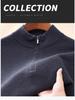Hengyuanxiang Men's Zippered Half-High Neck Cashmere Wool Sweater – 2025 Autumn/Winter Collection
