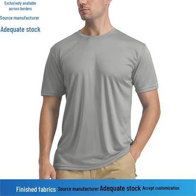Men's UPF50+ Crew Neck Quick-Dry Sports T-Shirt: European & American Outdoor Spring/Summer Casual Sun Protection