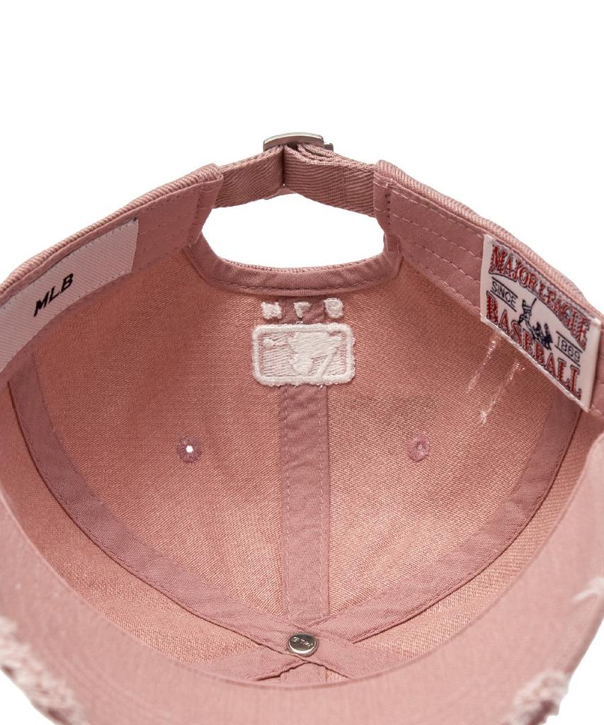 Emelbi Damaged Washed Unstructured Ball Cap Ny (Mg.Pink)