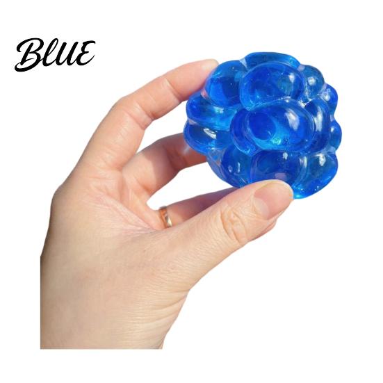 Crunchy Stress Ball Bead Filled Anxiety Relief Shapeable Squeeze Sensory Transparent Toy Portable Travel Moldable Clear Pinch Fidget