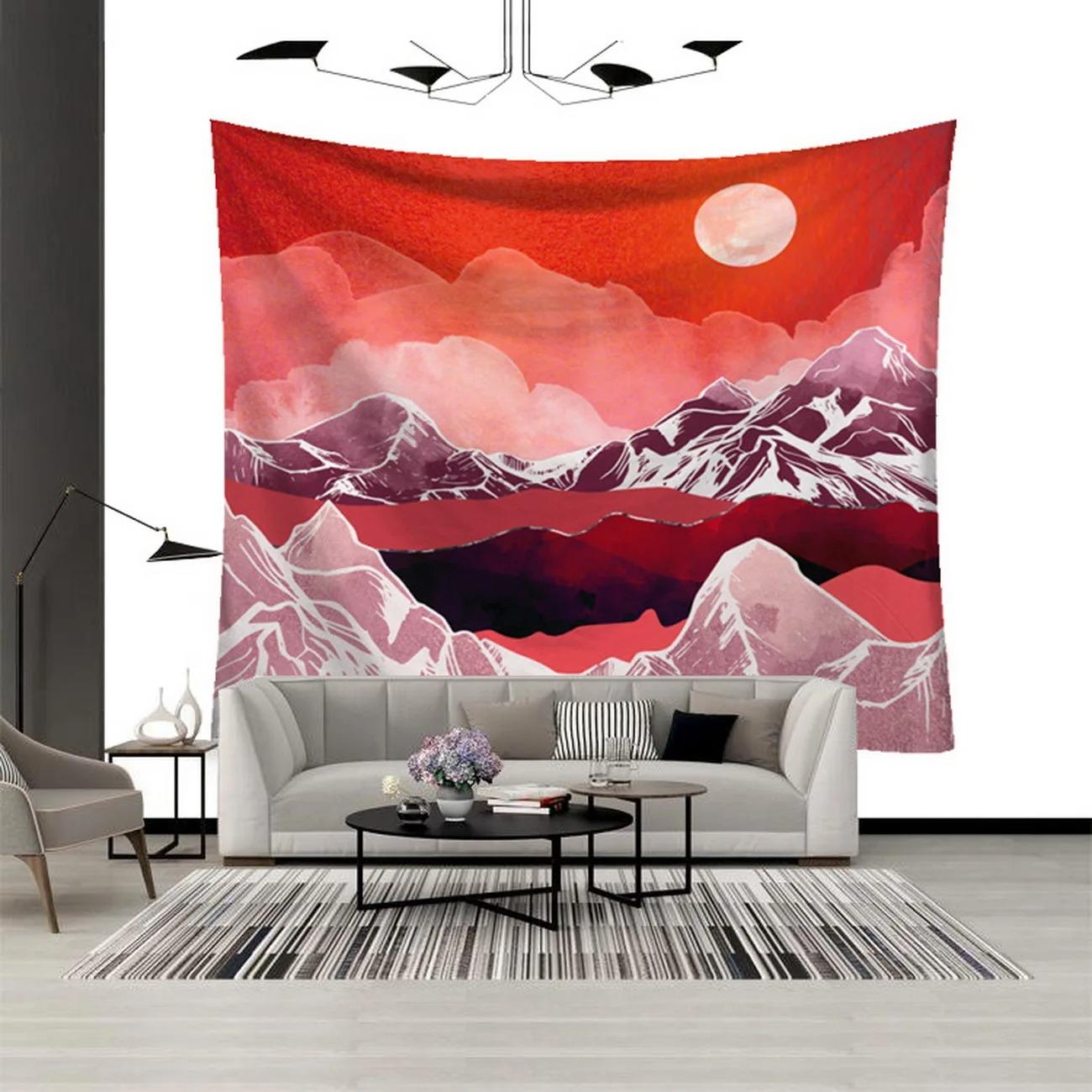 Горная река абстрактный декоративный гобелен домашний декор стены офис гостиная гобелен — фото 4