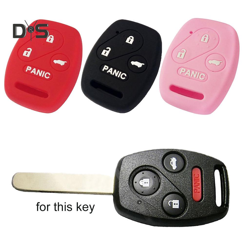 DYS Auto Shop 4 Tasten Auto-Fernbedienungs-Schlüsselanhänger-Abdeckung für Honda Accord Civic CR-V
