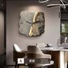 Light Luxury High-end Home Decor Wall Clock Abstract Three-dimensional Sandstone Living Room Decoration Clock Silent Clock