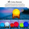 Moon Lamp with Wooden Base 16 RGB Colors Design Touch Sensor Rechargeable 3D Moon Night Light Bedroom Decor