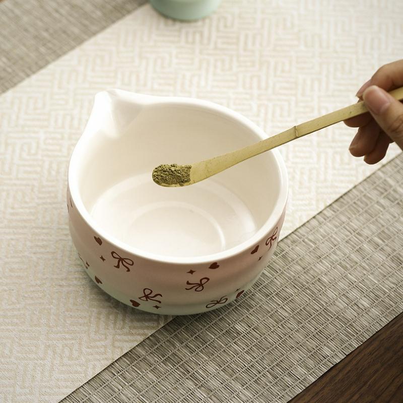 6-teiliges/Set Traditionelles Bambus Keramik Japanisches Matcha Tee-Set Matcha Schale Löffel Teezubereitungswerkzeuge Matcha Besen Set Zubehör Neu