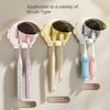 Wall-Mounted Toothbrush Holder with Dust Cover - No Drill, Upside Down Design for Electric & Manual Brushes, Space-Saving Bathroom Organizer KTY