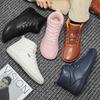 New couple wide-headed snow boots velvet high-top sneakers men's winter cotton shoes women's wide-last barefoot shoes