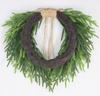 Yunhui Christmas Wreath with Red Berries and Bow – PE Norfolk Pine Greenery
