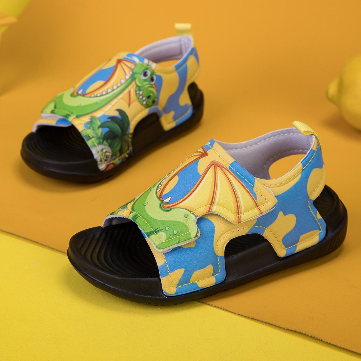 

2025 Summer New Kids Sandals Lightwe Comfort Boys Shoes Simple Versatile Girls Flat Sandals Non Slip Child Beach Shoe Sandalias 23insole15.2cm жёлтый