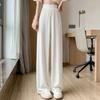 Ice Silk Wide-leg Pants Women's Spring and Autumn Thin Chiffon High-waisted Drape Loose Straight-leg Slim Casual Mopping Trousers
