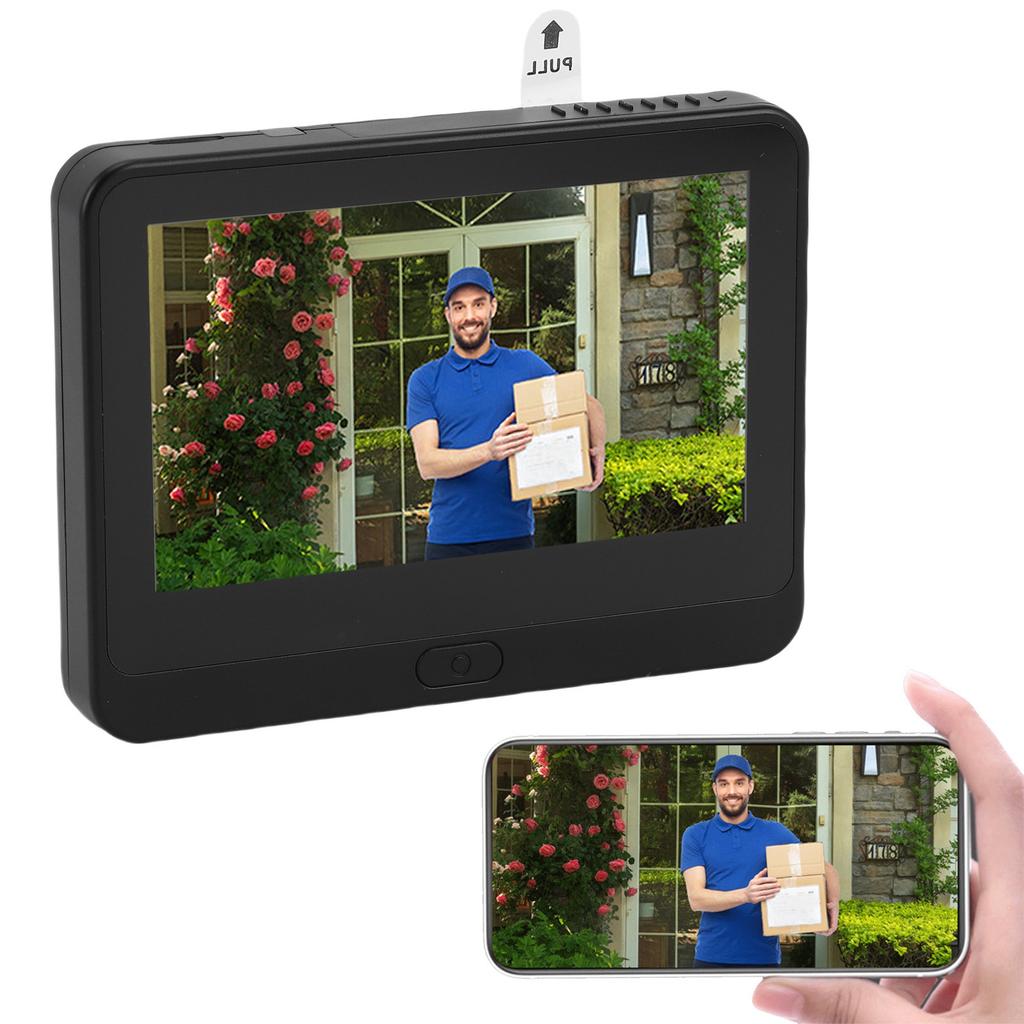 Türspionkamera 1080P 4,3-Zoll Farb-LCD-Bildschirm 2-Wege-Gegensprechanlage PIR-Personenerkennung Digitaler Türspion für Zuhause