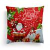 Christmas Cartoon Print Pattern Cushion Cover Home Living Room Sofa Decoration Square Polyester Throw Pillow Cover 45x45cm