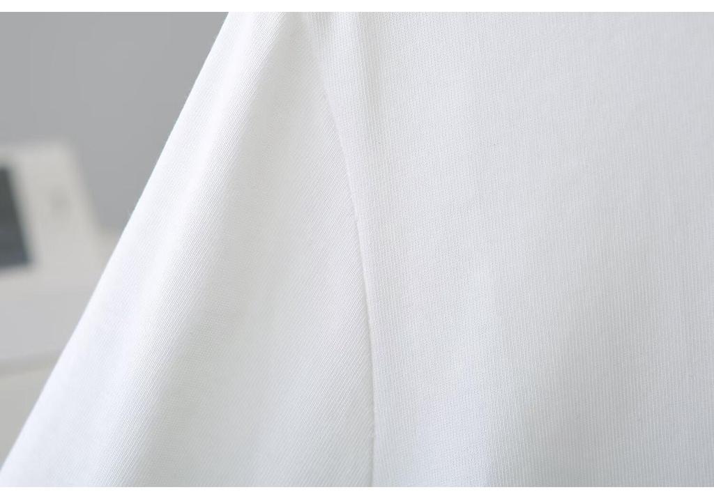 Frühling/Sommer 2026 Damen Plus Size Baumwoll-T-Shirt mit Sieben-Viertel-Ärmeln - Rundhals, Einfach, Vielseitig, Lässiges Oberteil
