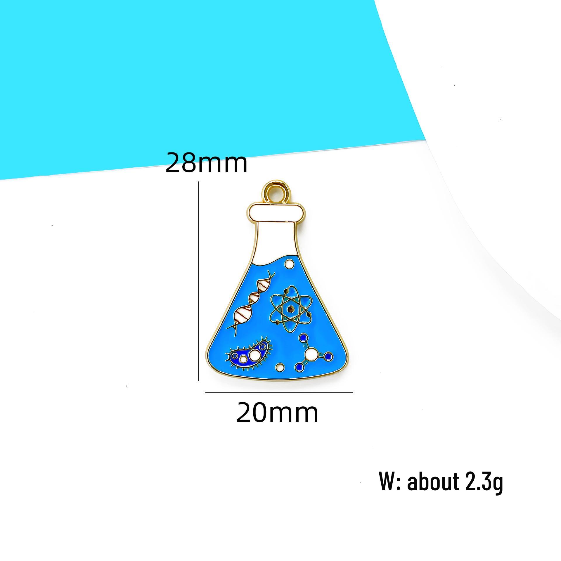 

DNA Academy Microscope Keychain Charms: Alloy Jewelry Accessories & Bag Pendants Size - see image