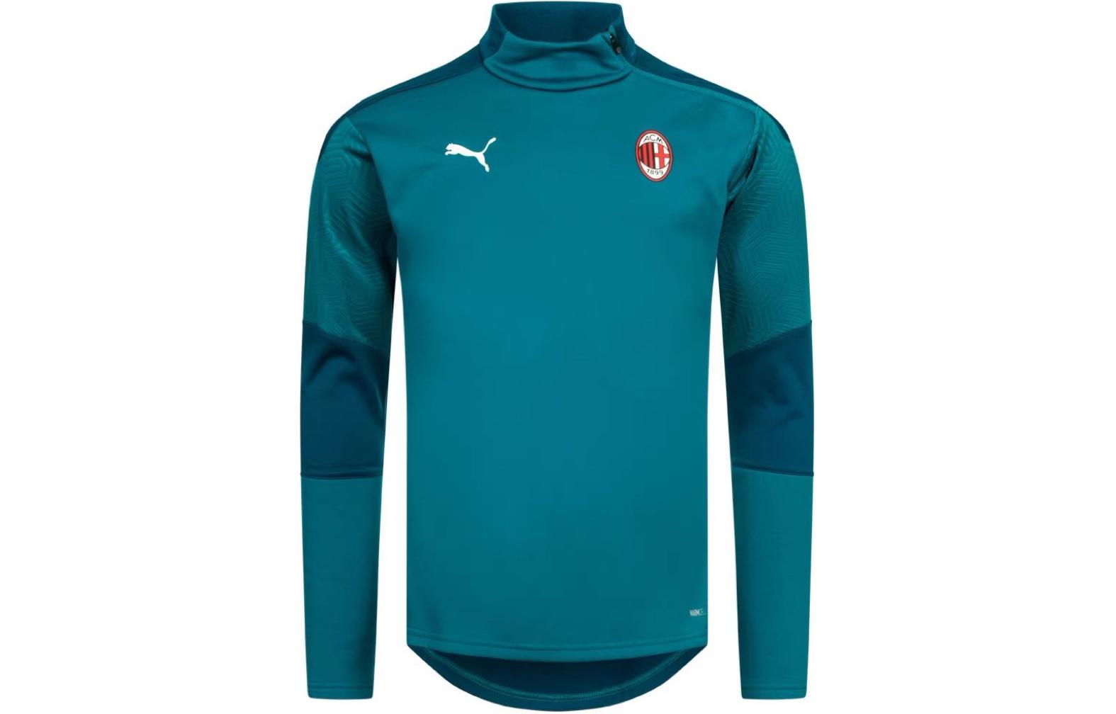 Коллаборация PUMA x AC Milan, Версия игрока, С подкладкой из флиса Warmcell, Повседневная, Спортивная, Тренировочная, С длинным рукавом, Футбольная майка 758205-03 L