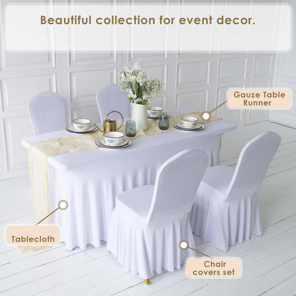 Elegant Skirted Stretchable Chair Cover for Dining and Events