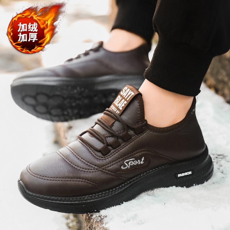 

Теплая спортивная обувь мужская обувь деловая обувь мужская обувь зимняя спортивная новая рабочая обувь на толстой подошве с утолщенным хлопком 44 темный кофе