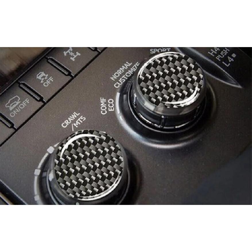 Carbon Fiber Vinyl Central Console AC Knob Cover Trim For Lexus LX570 2016-